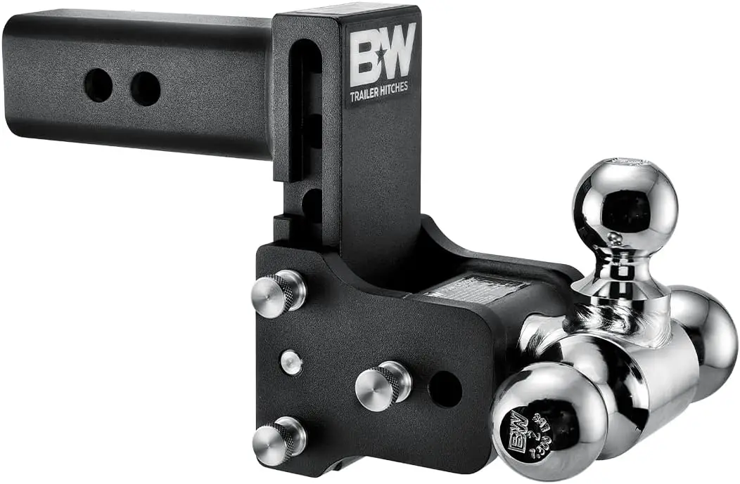 

Tow & Stow Adjustable Trailer Hitch Ball Mount - Fits 2.5" Receiver, Tri-Ball (1-7/8" x 2" x 2-5/16"), 5" Drop, 18,000 GTW - TS2