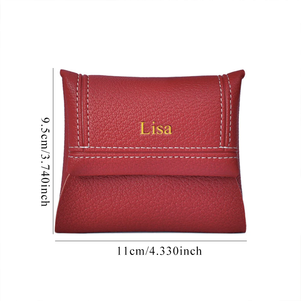 اسم مخصص محفظة النقود المعدنية من جلد البولي يوريثان، هدية تذكارية، مفتاح، حقيبة تخزين العناصر الصغيرة، محفظة الموسم المحمولة باليد، عالمية #6