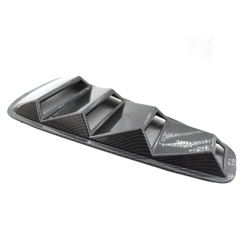 For Ford Mustang 05-09 coupe models Carbon Fiber Style Printed Vent Quarter Side Window Louver Scoop Cover w/Tape
