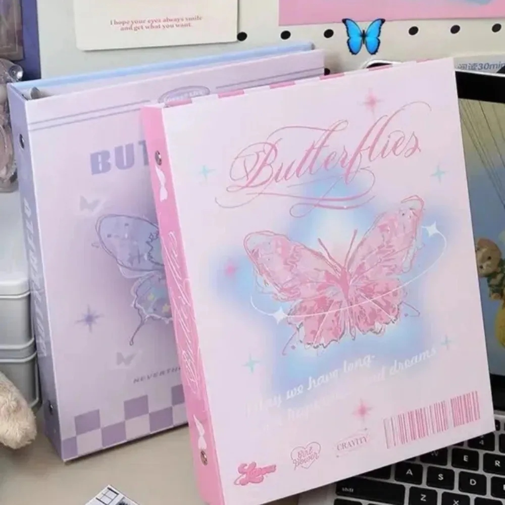 Cute Binder Photo Album A5 Loose-leaf Kpop Idol Photocard Holder Inner Page Collect Album Photo Card Supplies
