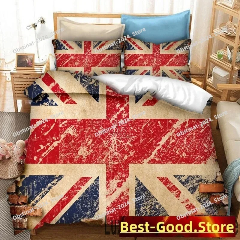 

Top 3D Print Britain United Kingdom Flag Bedding Set Double Twin King Duvet Cover Comforter Pillowcase Boys Girls Adults Bedroom