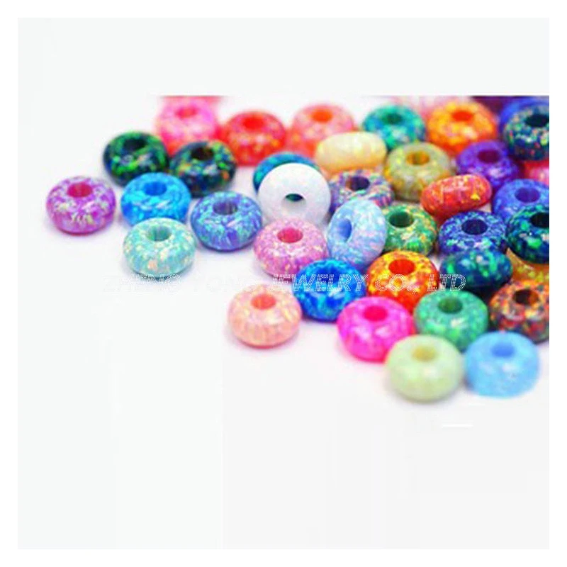 Rondelle Forma Opal Beads para Fazer Anel Cadeia, Jóias Pedras Preciosas, 8mm, 92 Cores, Broca Buraco