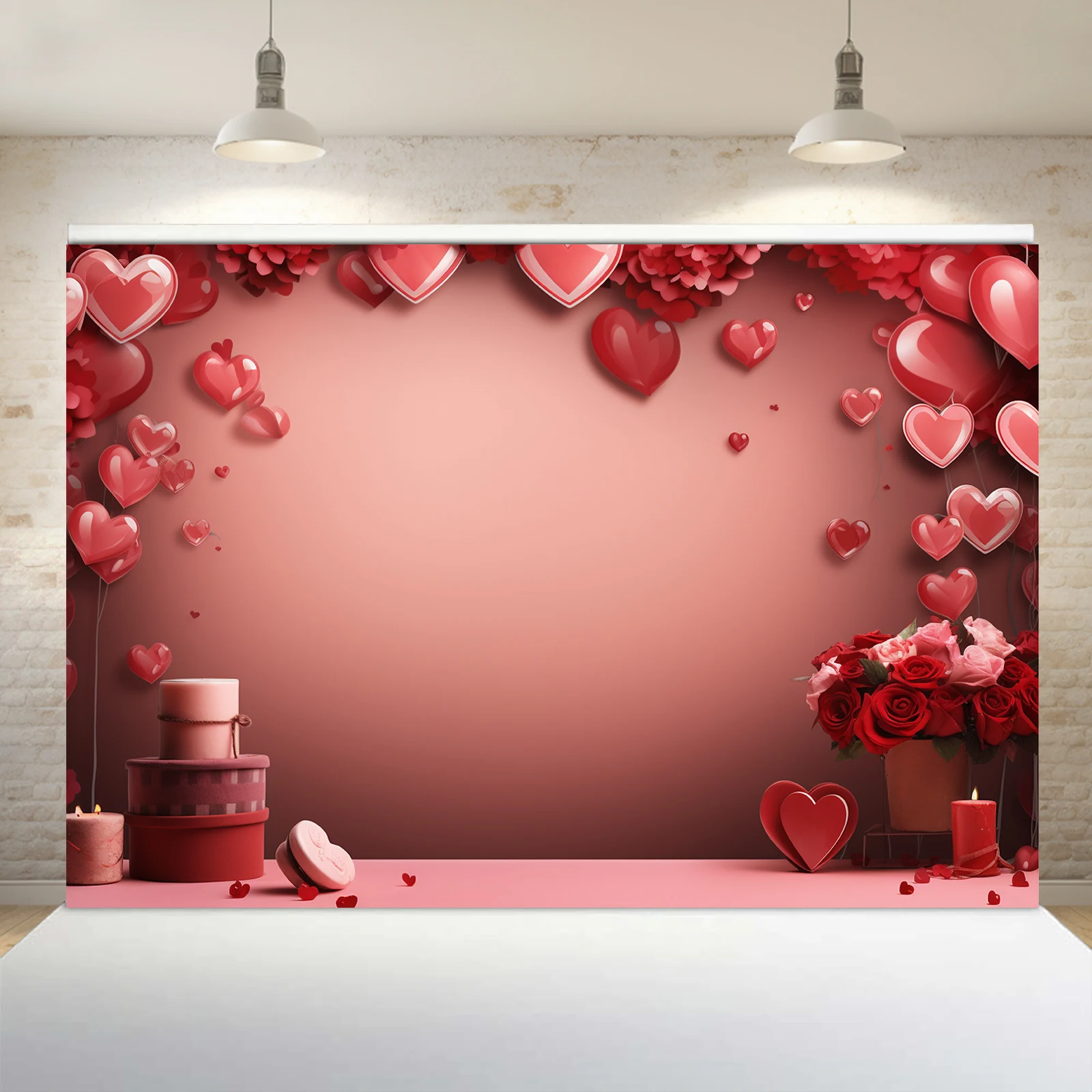 1PCS 100x150cm Valentine'S Day(18) Theme Backdrop,Photography Background,Used To Gifts,Activities Or Other Party Decoration