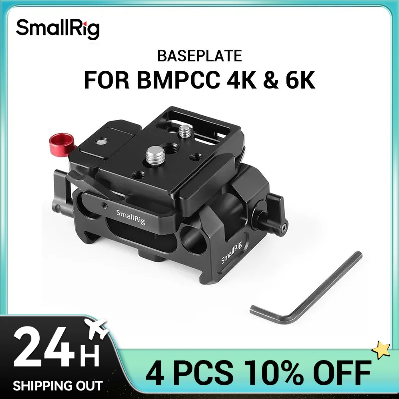 SmallRig Camera Plate Rig Baseplate Kit for Blackmagic Design Pocket Cinema Camera 4K / 6K (for Manfrotto 501PL Compatible) 2266