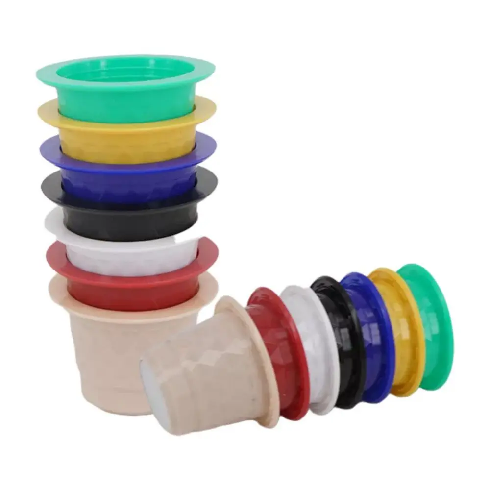 60PCS Plastic Mix Colors Nespresso Disposable Capsules 60PCS Aluminum Pods Stickers Capsules Seals Coffeeware Accessory