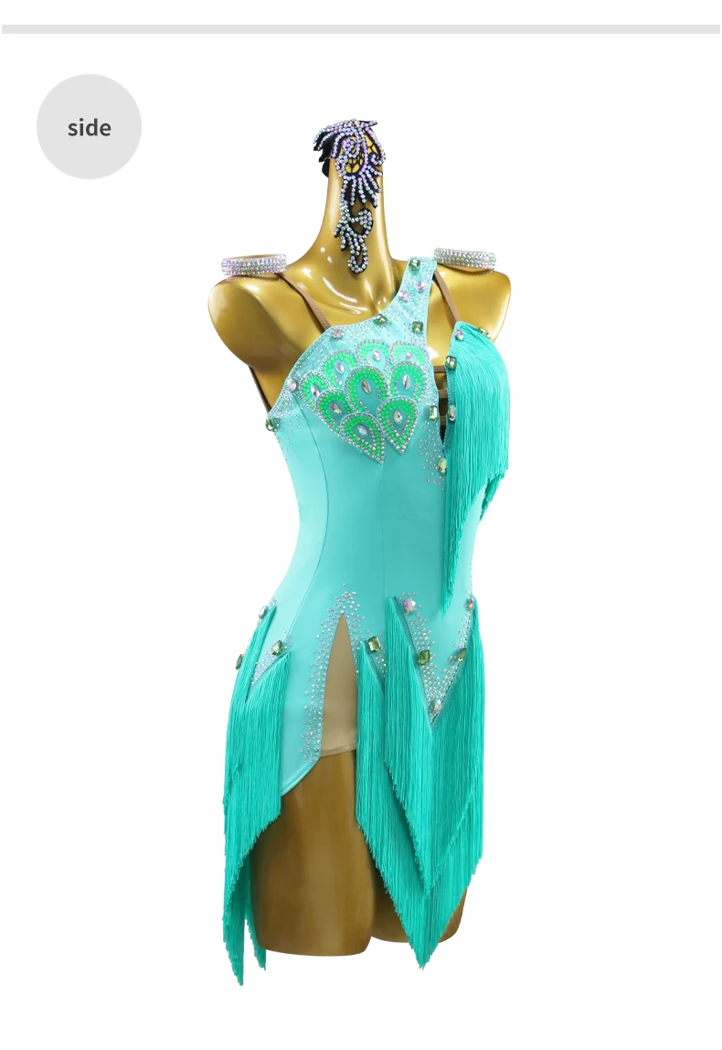 Lateinamerikanisches Tanzkleid für Wettbewerbe, Abschlussball 2026, Abschlussball-Outfits, Damen-Kostüme, Mädchen-Tanzkleidung, Sport, Amerikanisch, Erwachsene, Elegantes Karnevalskostüm – Detail 8