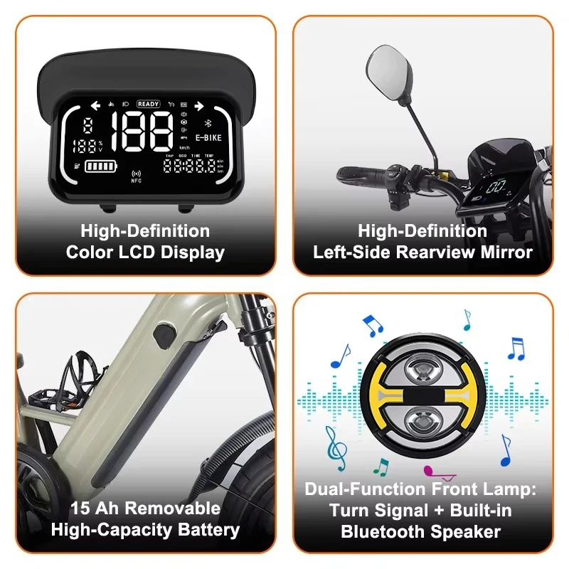 Lady Commercial Grade Delivery Electric Cargo Bicycle High Torque 85Nm Hub Motor 100 Mile Range Dual Battery