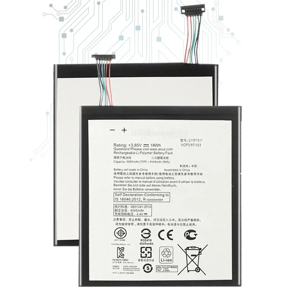 Battery  C11P1517 4680mAh  For ASUS ZENPAD 10 ZENPAD10 Z300M Z300CNL Z300 6B P00C Bateria