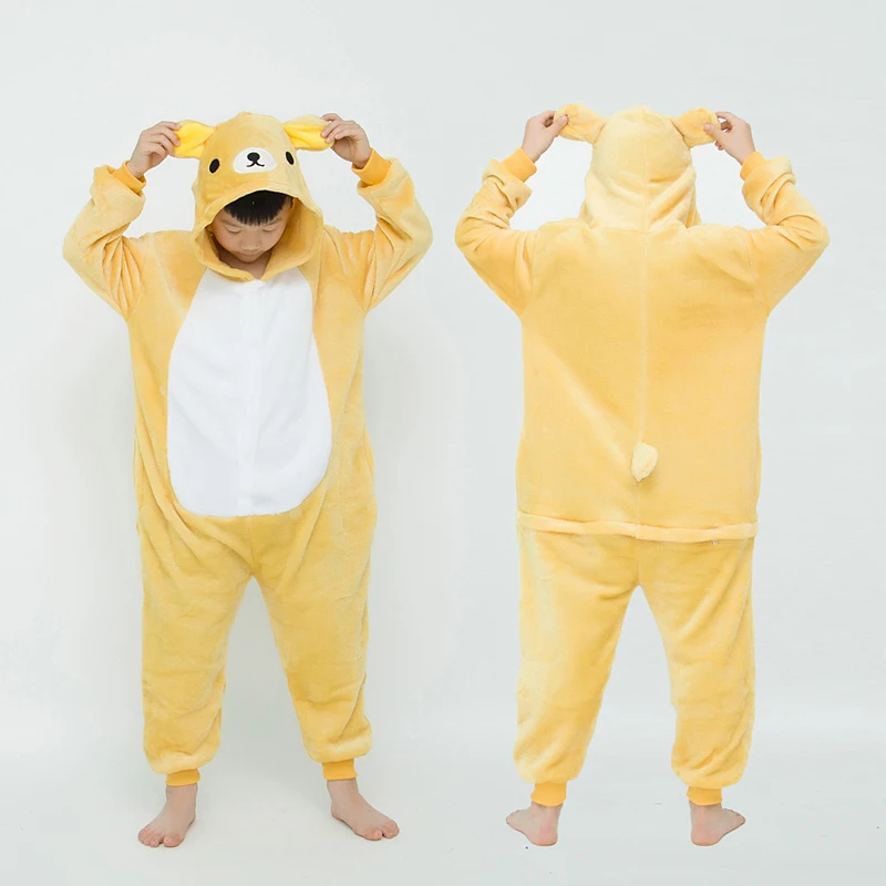 Jungen Mädchen Niedliche Kigurumi Bär Cartoon Tier Pyjamas Cosplay Kostüme Kinder Kind Einteilige Onesies Für Weihnachten Halloween Party