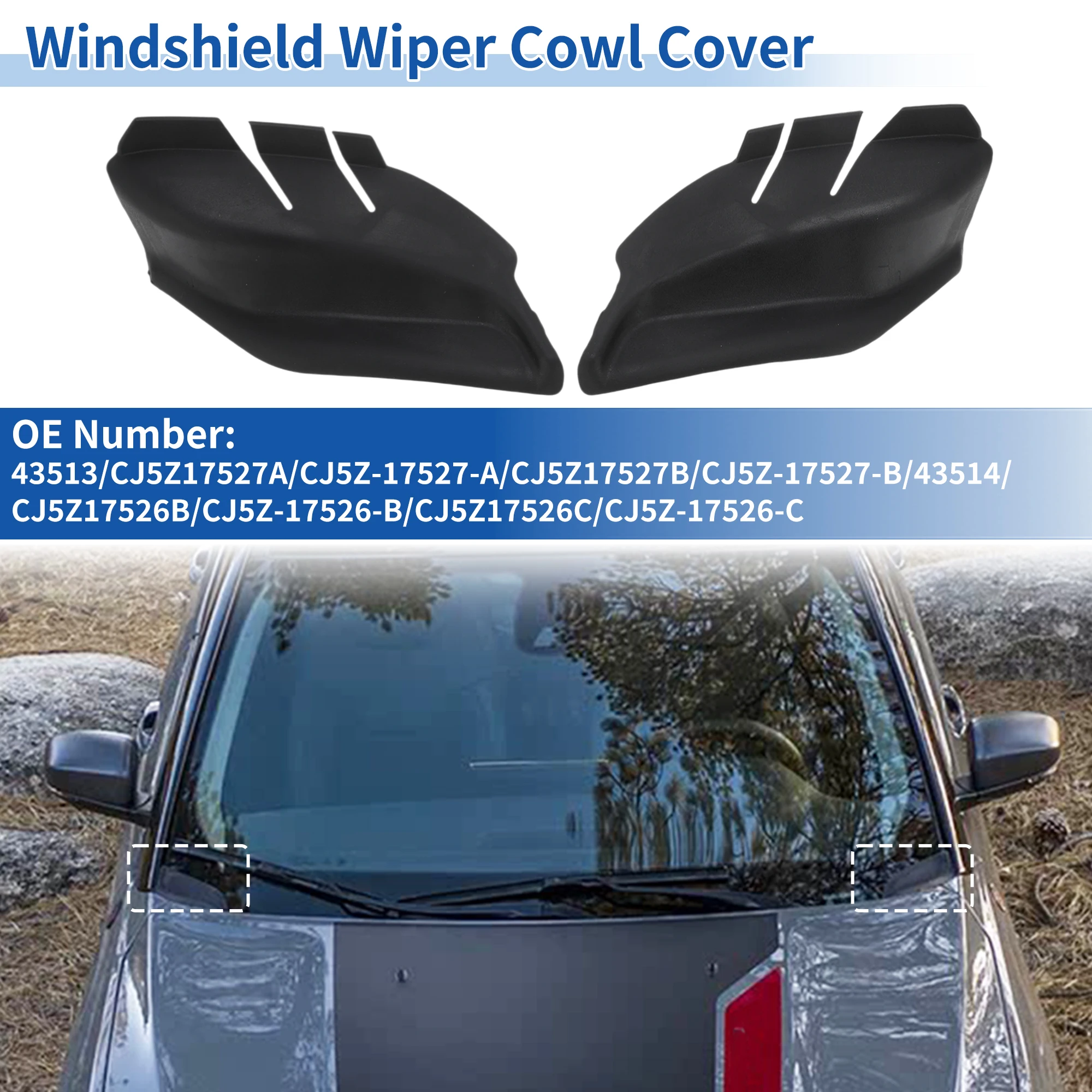 

UXCELL No.7AA46RXFAA/7AA47RXFAA Угловая накладка на лобовое стекло для Jeep Compass 17-25