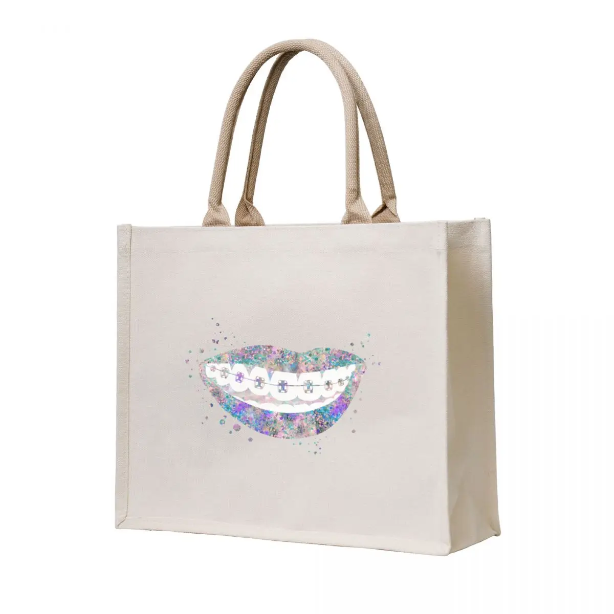 

Teeth braces, dental anatomy Tote Bag cute pouch bag shopping cart bags Candy bags
