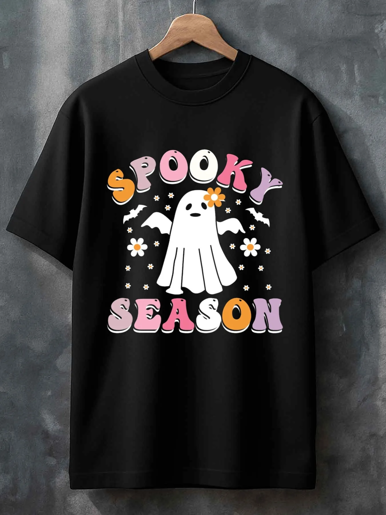 

Top Pick Local1pc Men's Funny Spooky Season Halloween T-Shirt