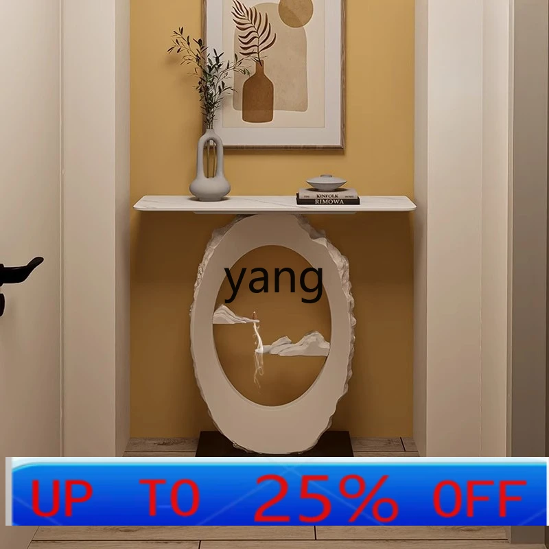 

LH modern light luxury high-end entrance table ultra-narrow marble entrance table
