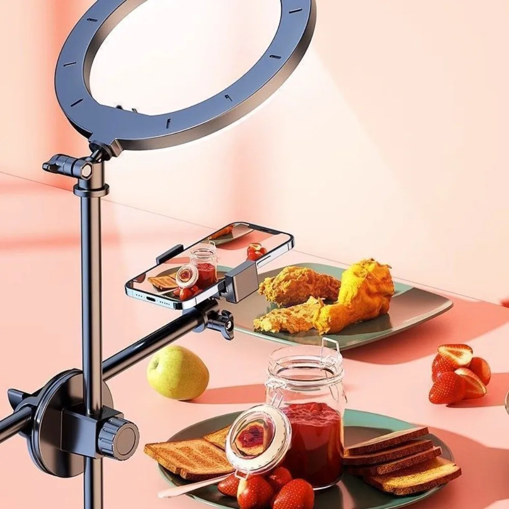 Lighting Bracket Telescopic Phone Stand Overhead View 26cm Fill Light Folding Phone Stand Universal Adjustable Height