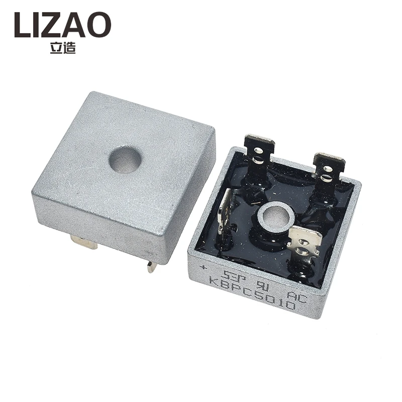 LIZAO KBPC5010 Bridge Rectifier, 50A 1000V High Power Rectifier Diode, KBPC 5010 Full Wave Rectifier Module for Power Circuit