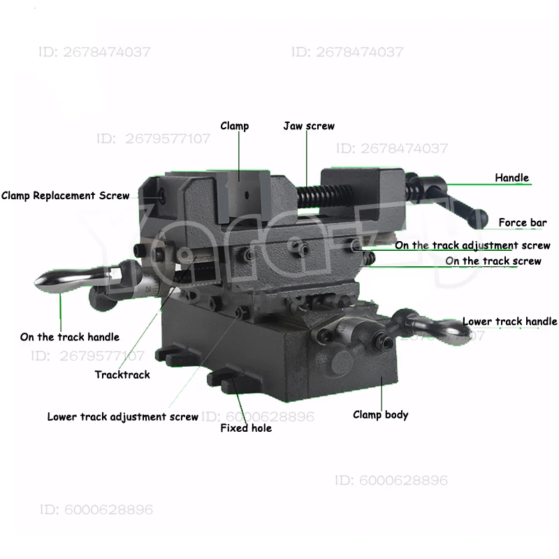 Precision Heavy-duty Manual Tiger Caliper Bench Drill with a Cross-Clamp 3 Inch Cross-Flattened Pliers
