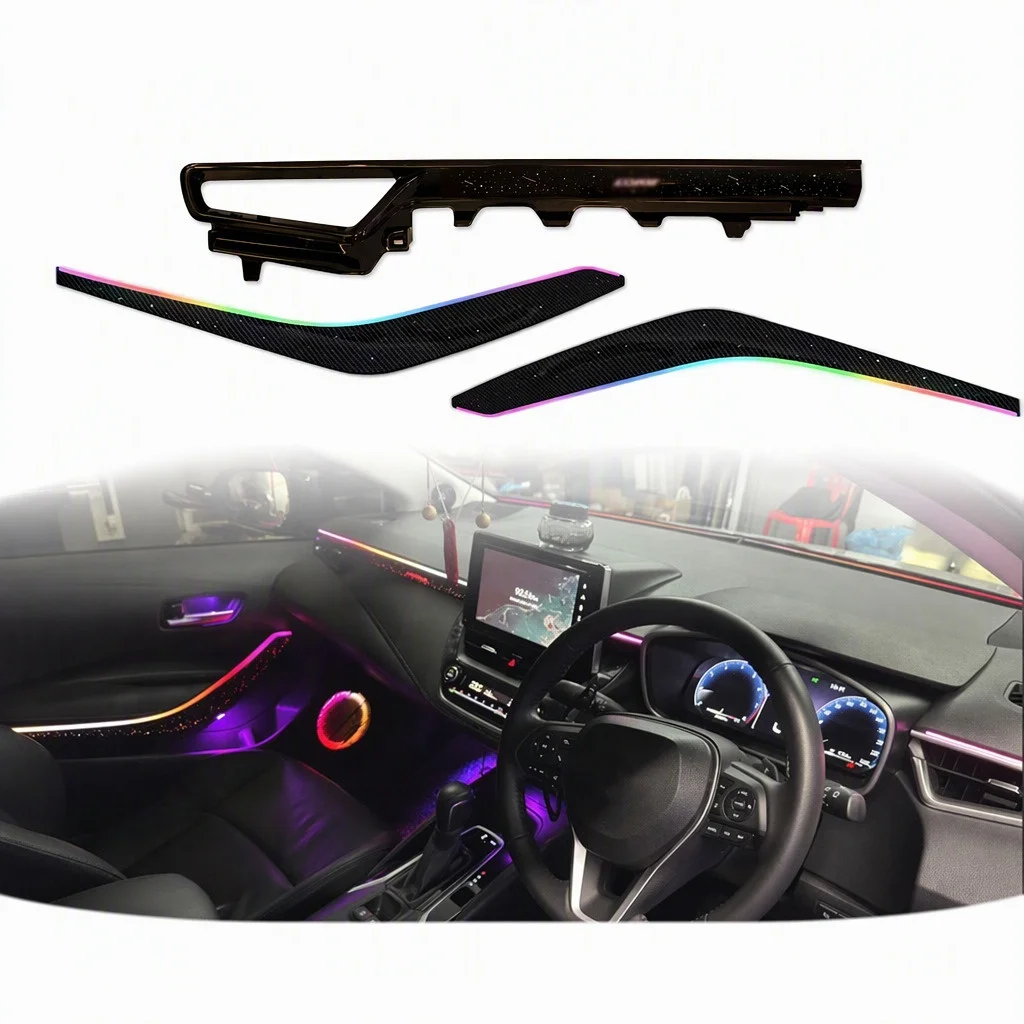 Car Roof Ambient Light Universal RGB Light Bar 64 Color Star Piano Black Button App Control for Toyota Corolla 2019-2025
