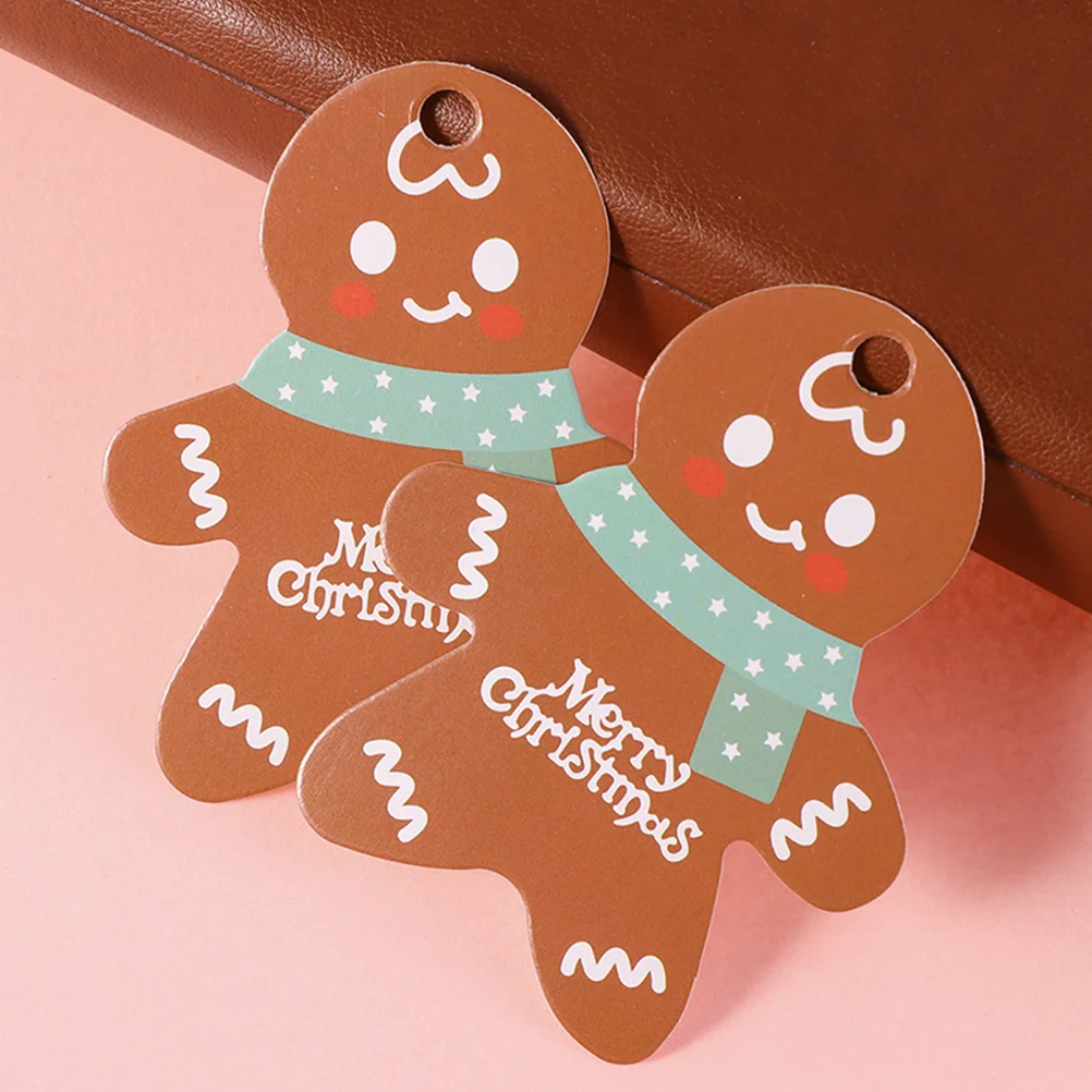 

100pcs Christmas Gift Kraft Paper Hanging Tags For Diy Craft Party Favor Bag Labels Xmas Decorations Name Tags Stocking Wine