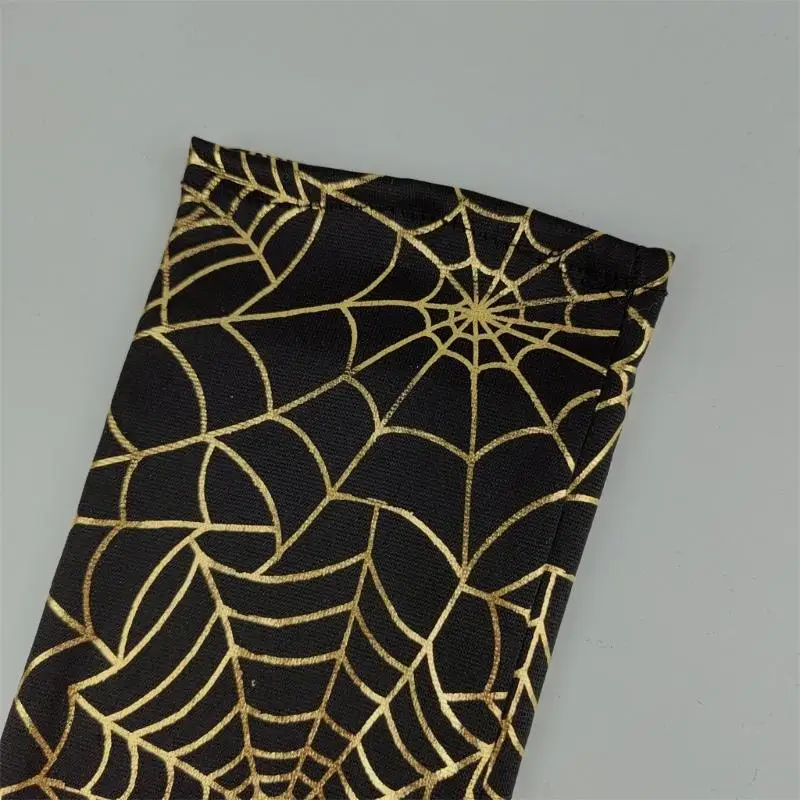 M6CD Guanti lunghi a tema SpiderWeb Manicotti traspiranti per raccolta feste Halloween
