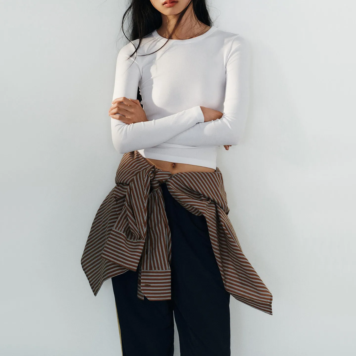 Fashionable Long Sleeve Slim Fit round Neck T-Shirt for Women in Various Colors Casual Style Autumn Collection Zadata Brand