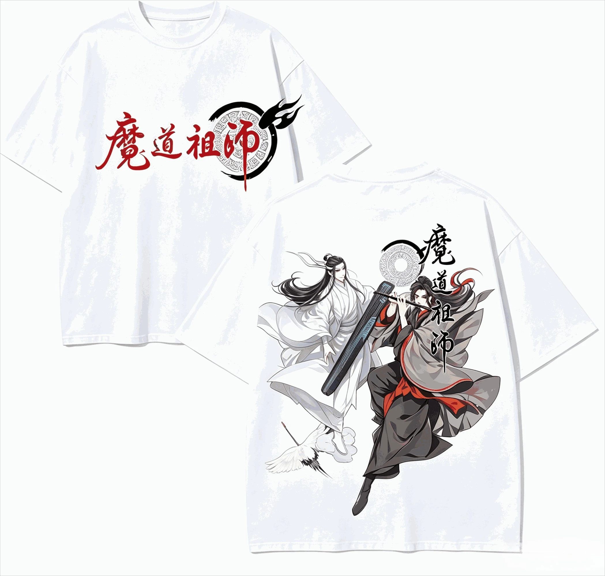 Grandmaster of Demonic Cultivation Mo Dao Zu Shi Anime Lover T-shirt Harajuku Cotton Model High Street Retro Men and Women Top