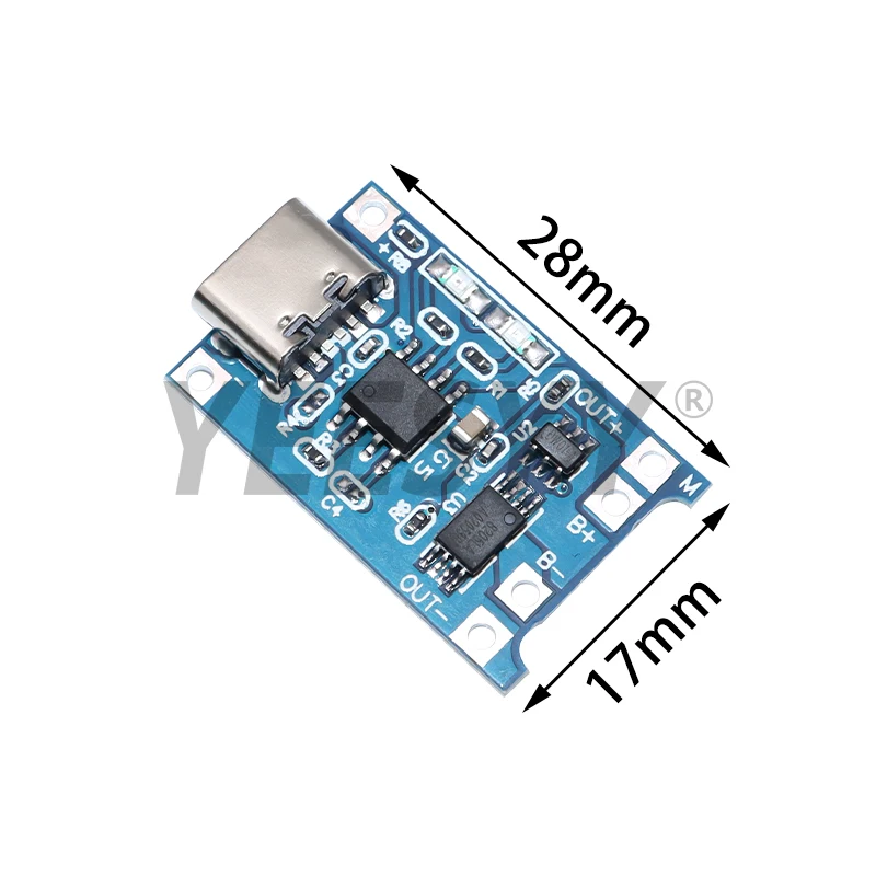 5 pcs Micro  5V 1A USB 18650 TP4056 Lithium Battery Charger Module Charging Board With Protection Dual Functions 1A Li-ion