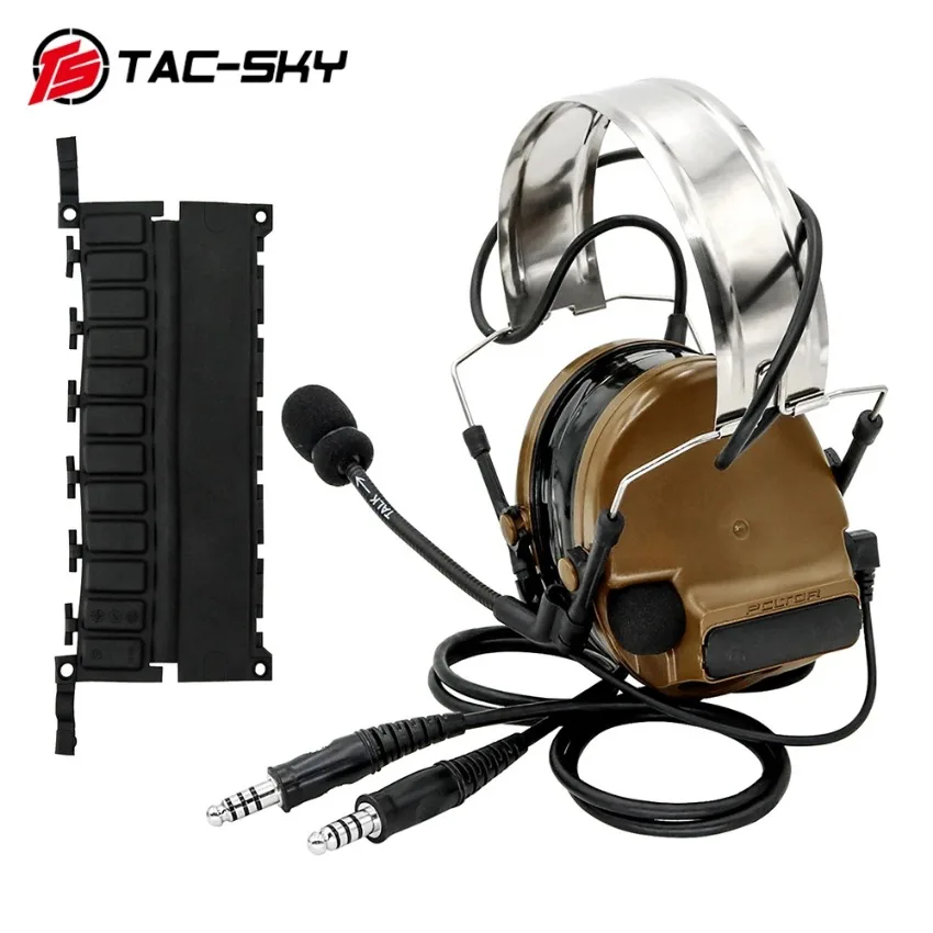 TAC-SKY TSC3 Tactical Headphones Silicone Earmuffs Dual Communication Tactical Hearing Protection Noise Cancelling Headset