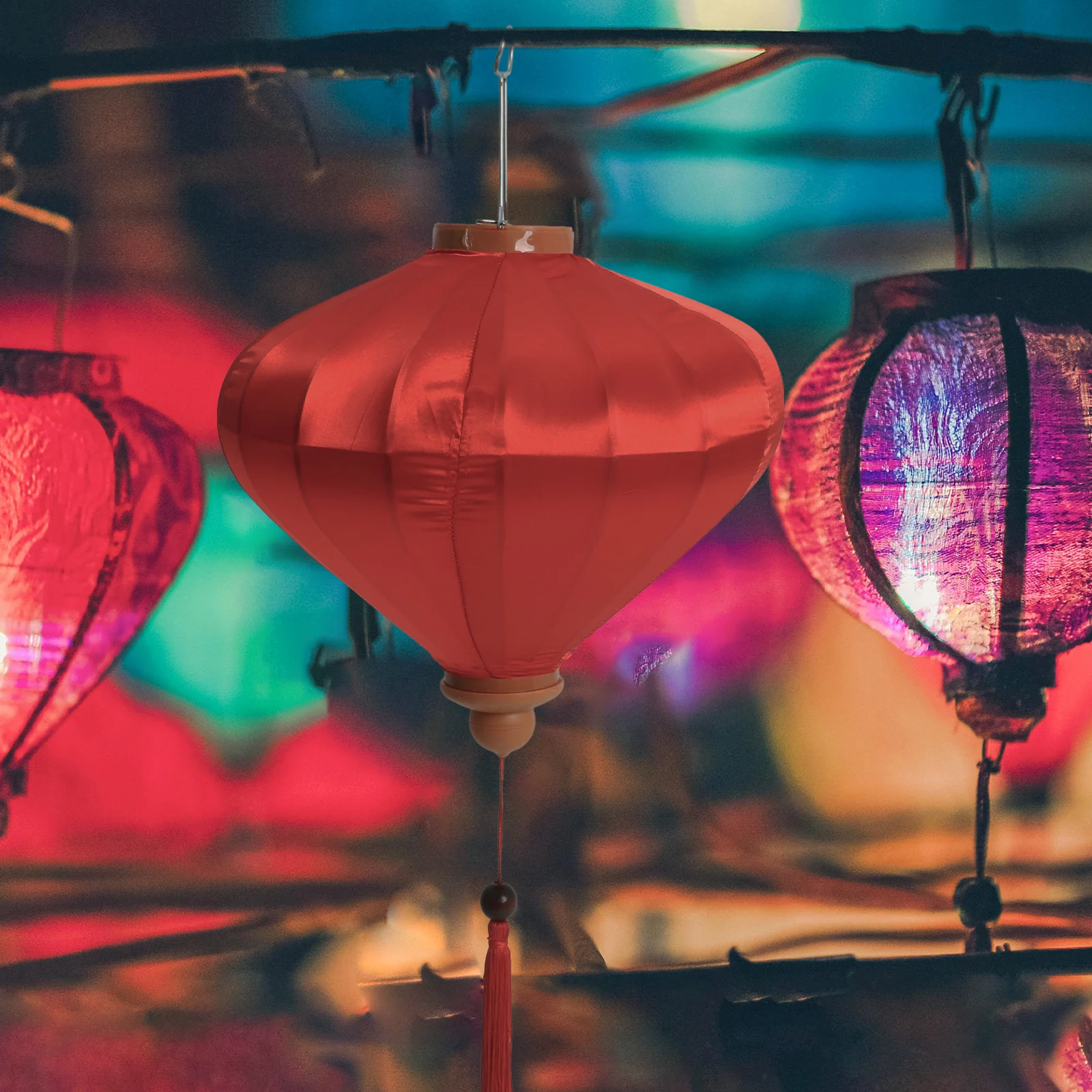 

1pcs Diamond Cloth Hanging Lantern For Home Garden Party Outdoor Decoration Chinese New Year Festival Wedding Asian