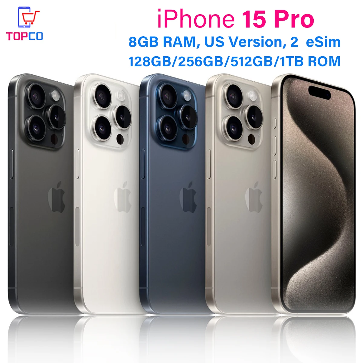 iPhone 15 Pro 5G 128/256/512GB/1TB Dual eSIM 6.1