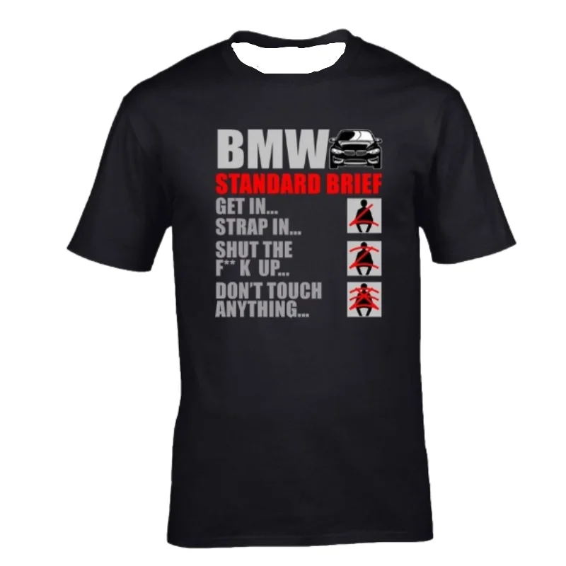 

2025 Футболка BMW Подарки BMW Серия Аксессуары Автомобильная рубашка Bmw Подарки для него Рубашка с коротким рукавом с графическим рисунком Мужчины Женщины Лето
