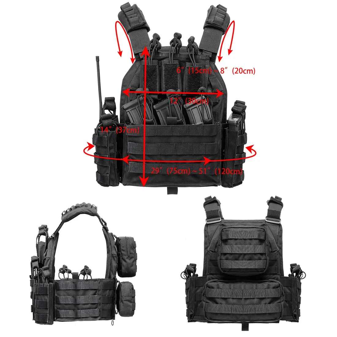 1000D Nylon Protective Lightweight  Tactical Equipment JPC Molle Hunting Vest Airsoft Paintball Protection Vest Plate Carrier