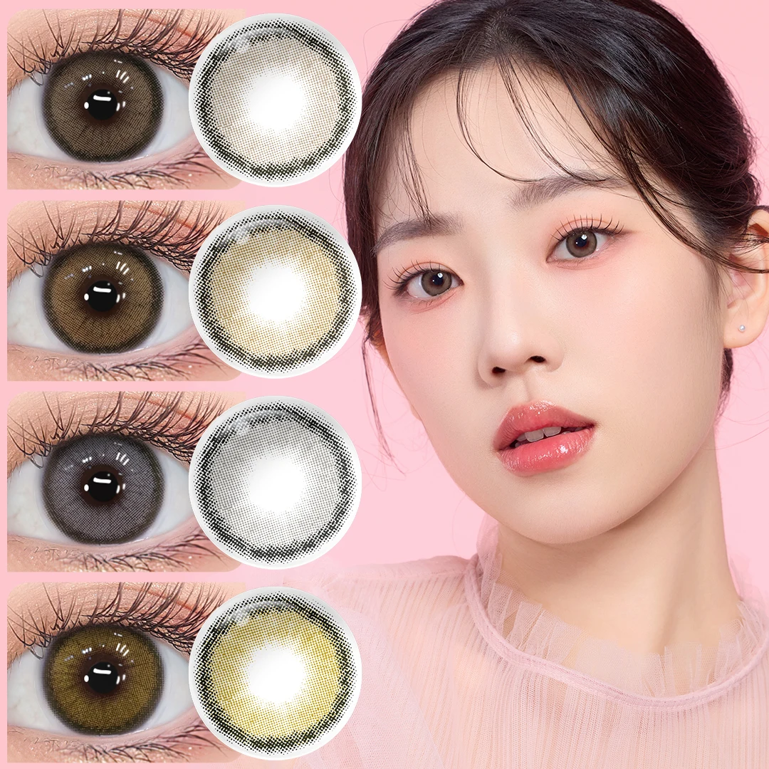 Quente! Lentes de Contato Coloridas MAGISTER Rosa - Lentes de Contato Cosméticas para Olhos - Lentes Coloridas para Olhos - 6 Meses - 1 Par