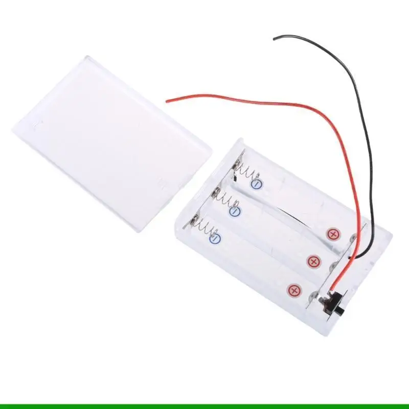 U55C 14cm Extended Wire 18650 Battery Container Case 3 Unit Parallel with Spring for Surveillances Camera