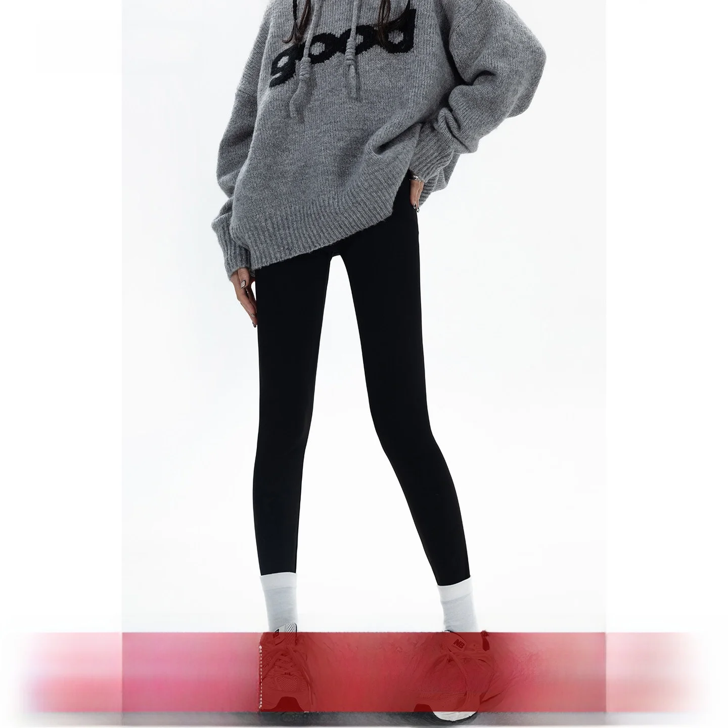 

MoZao Women's High-Waist Slim Fit ark Skin Pants Bla Warmth-Friendly Base Layer Trousers Autumn New Sle Outerwear