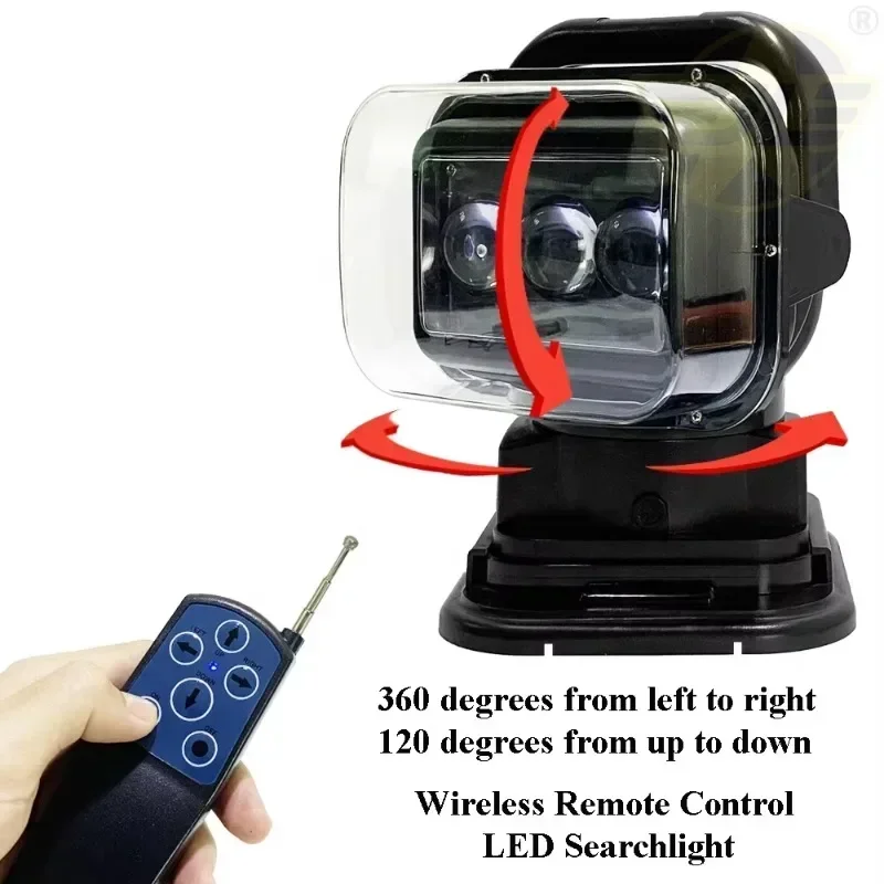 

Rechargeable Car Roof Spotlight Marine Work Light Truck Auto Strobe Warning Lamp Searchlight Boat Pods Spot Beam