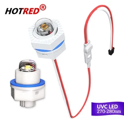 UVC LED 270nm 275nm 280nm 285nm DC 12V 24V  Deep UV LED Ultraviolet C Lamps For Air Water Purification Disinfection Sterilizati