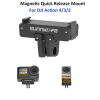 Magnetic Quick Release Mount Bracket For DJI Action 2 3 4 Ultra-light Aluminum Alloy Adapter for DJI Osmo Action 4 AccessorIes