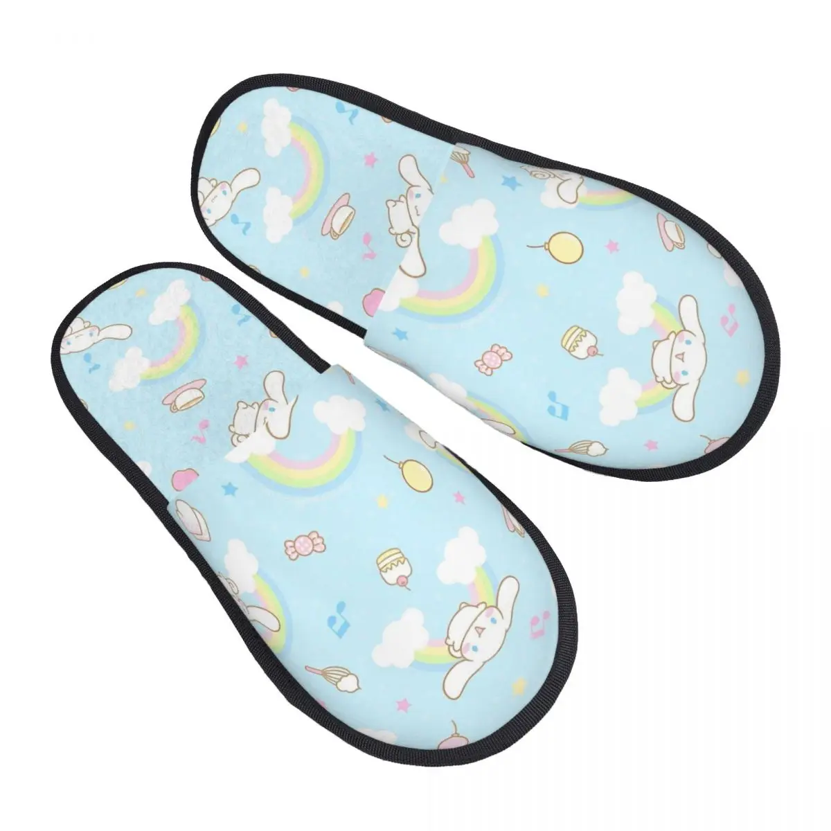 Winter Furry Cotton Slippers Sanrio Character Merch Household Fur Slides Slippers Indoor Soft Non Slip Slides