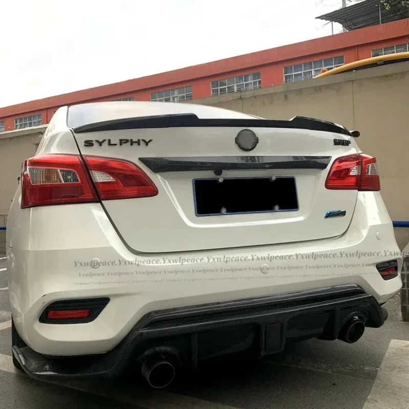 For Nissan Sentra SYLPHY Spoiler 2013-2019 High Quality ABS Plastic Unpainted Color Rear Trunk Lip Spoiler Body Kit Accessories
