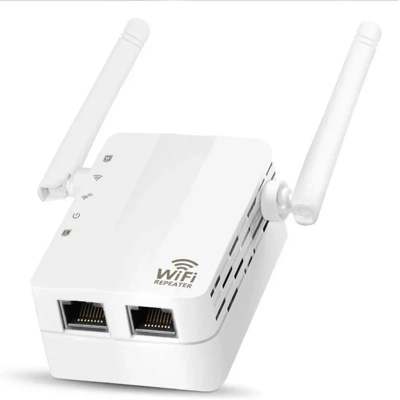 2.4G Wireless WiFi Repeater Dual Band 300Mbps amplificatore di segnale Booster 2 antenne WiFi Range Extender Wlan LAN Port Router