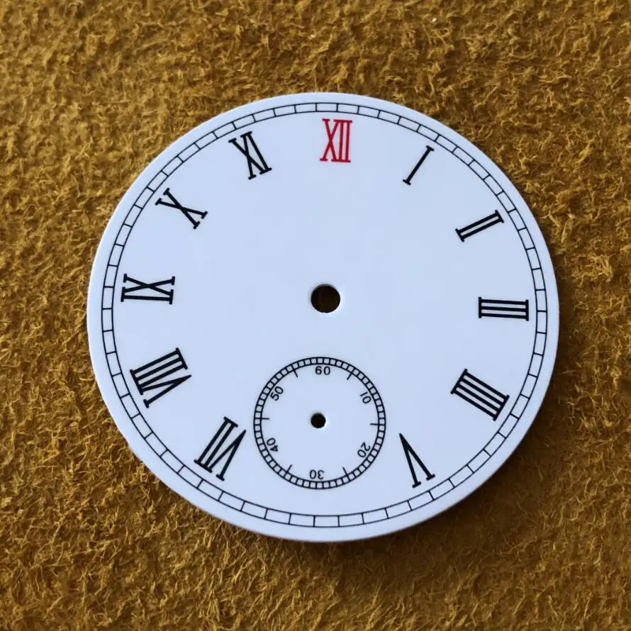 38.9mm 6498 White Enamel Dial Suitable For ETA6498/ST3621 Movement Watch Accessories BP625-23