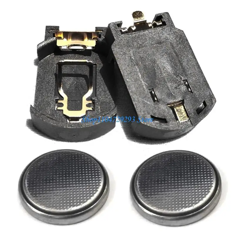 CR2025 3V Cell Mount CR2032 Battery Holder ABS Metal Base Container Box Secure Connection For Remote Calculators 