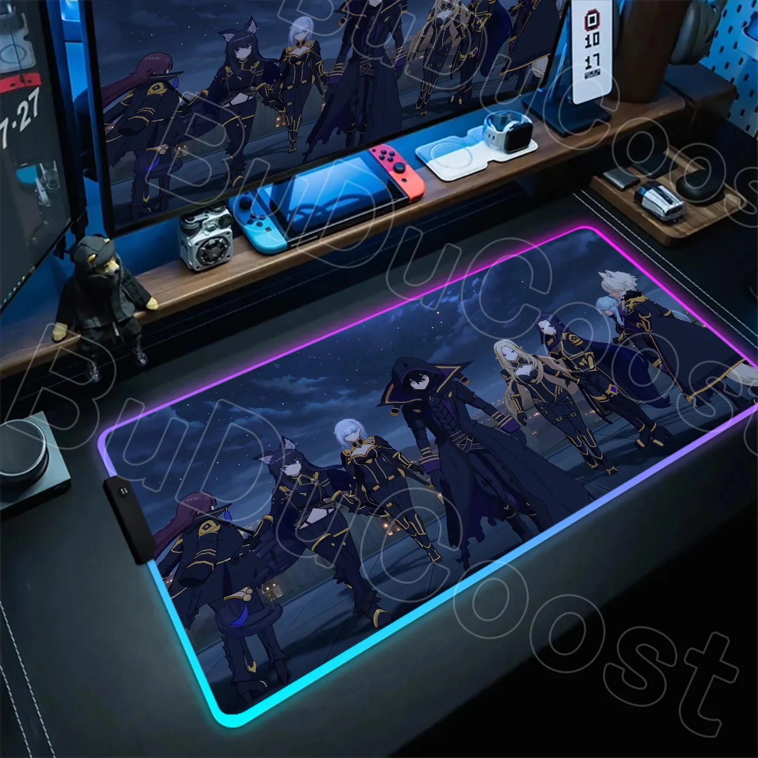 

T-the E-eminence in S-shadow Mouse Pad RGB Large Non-slip Rubber Desktop Pc E-Sports Game Accessories Desk Mat Mauspad Mousepad