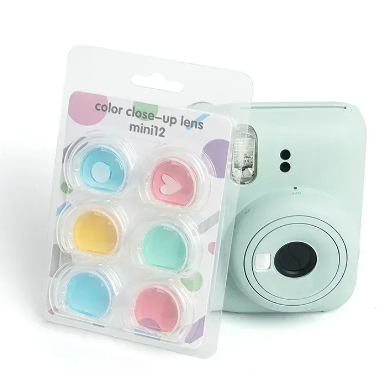 4/6 PCS Set Close-up Lens Colorful Color Filter Mirror for Fujifilm Instax Mini 12 Instant Film Cameras Photographic Accessories