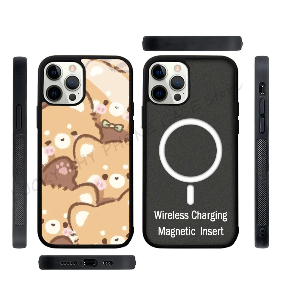 

Cute Animal Red Panda Ailurus Phone Case Strong Magnetic For IPhone 15 14 13 Pro Max 11 12 Mini For Magsafe