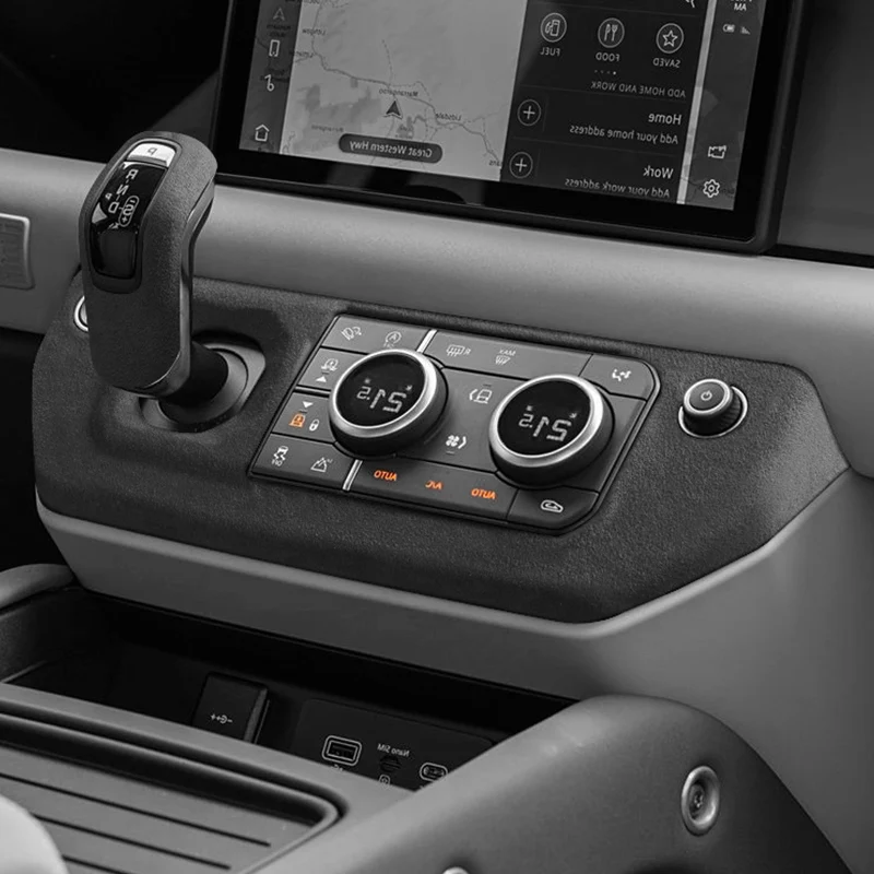 

Для Land Rover Defender, наклейка на панель центральной консоли и крышка багажника переключения передач из алькантары, аксессуары для салона автомобиля