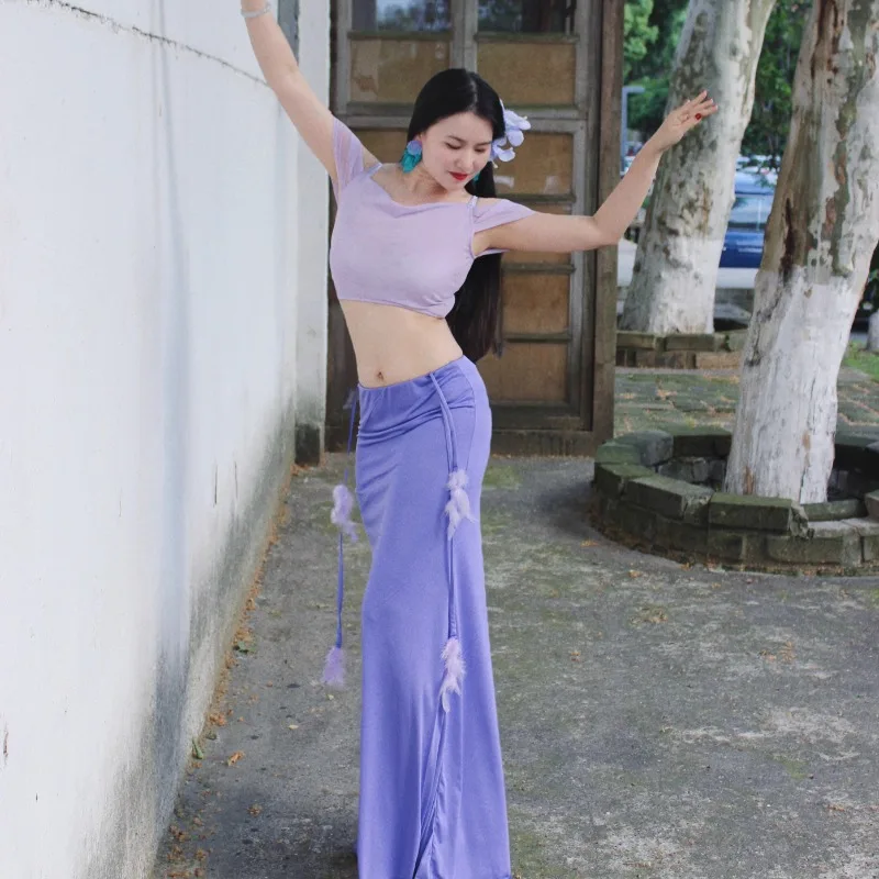 Dostosowany nowy, wysokiej klasy zestaw plus size do kostiumów do tańca brzucha Strój do występów Seksowny strój klasy temperamentu