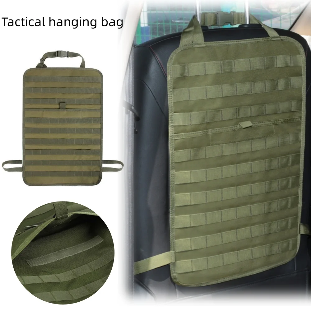 

Tactical Car Seat Back Organizer Nylon Molle Panel Vehicle Seat Cover Protector Sag Proof Hanger Bag Pad for Vehicle Interior