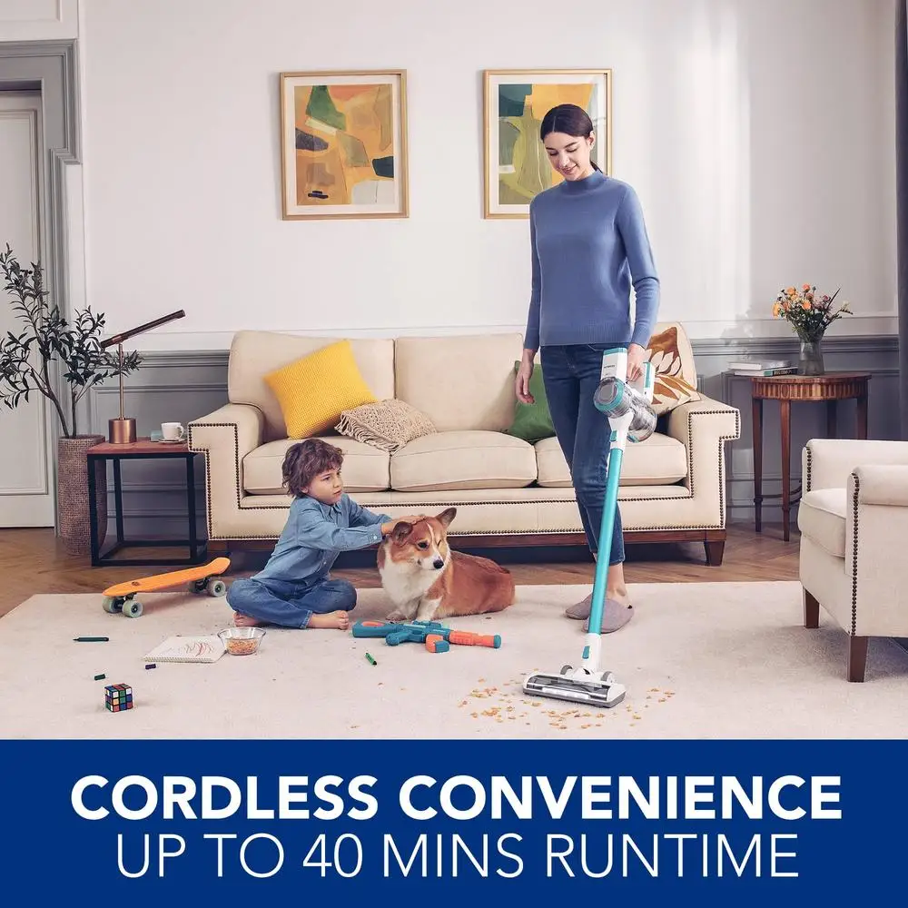 무선 진공 청소기 450W 강력한 흡입 120W 배터리 구동 40분 런타임 HEPA 필터 휴대용 및 스틱 다중 표면