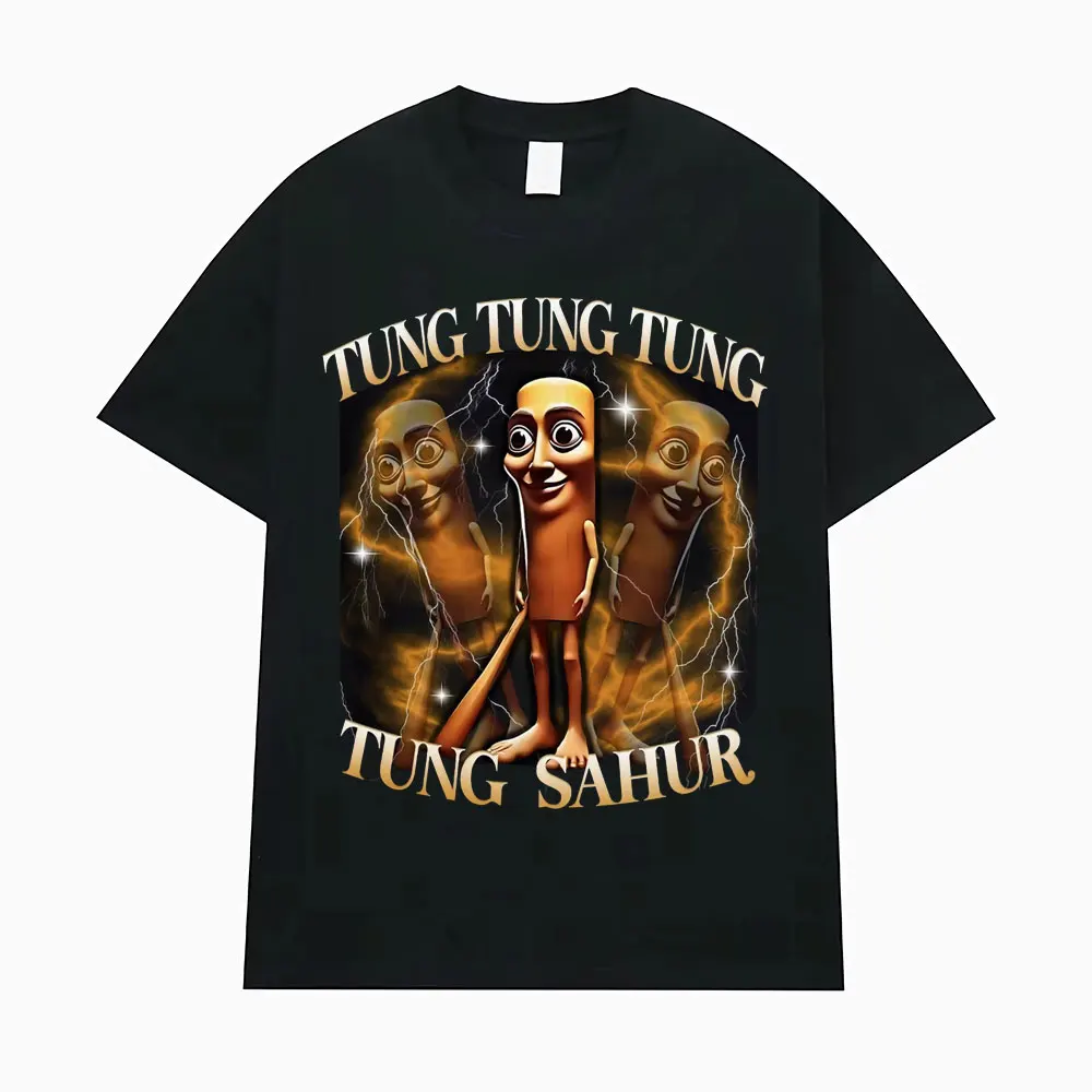Tung Tung Tung Sahur Funny Baseball Bat Meme T-shirt Men Clothing Fashion Humor Style T Shirts Unisex Summer O-Neck Tops T Shirt image 4